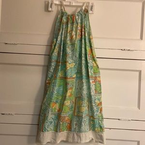 Lily Pulitzer girls blue,green and yellow dress, size 10